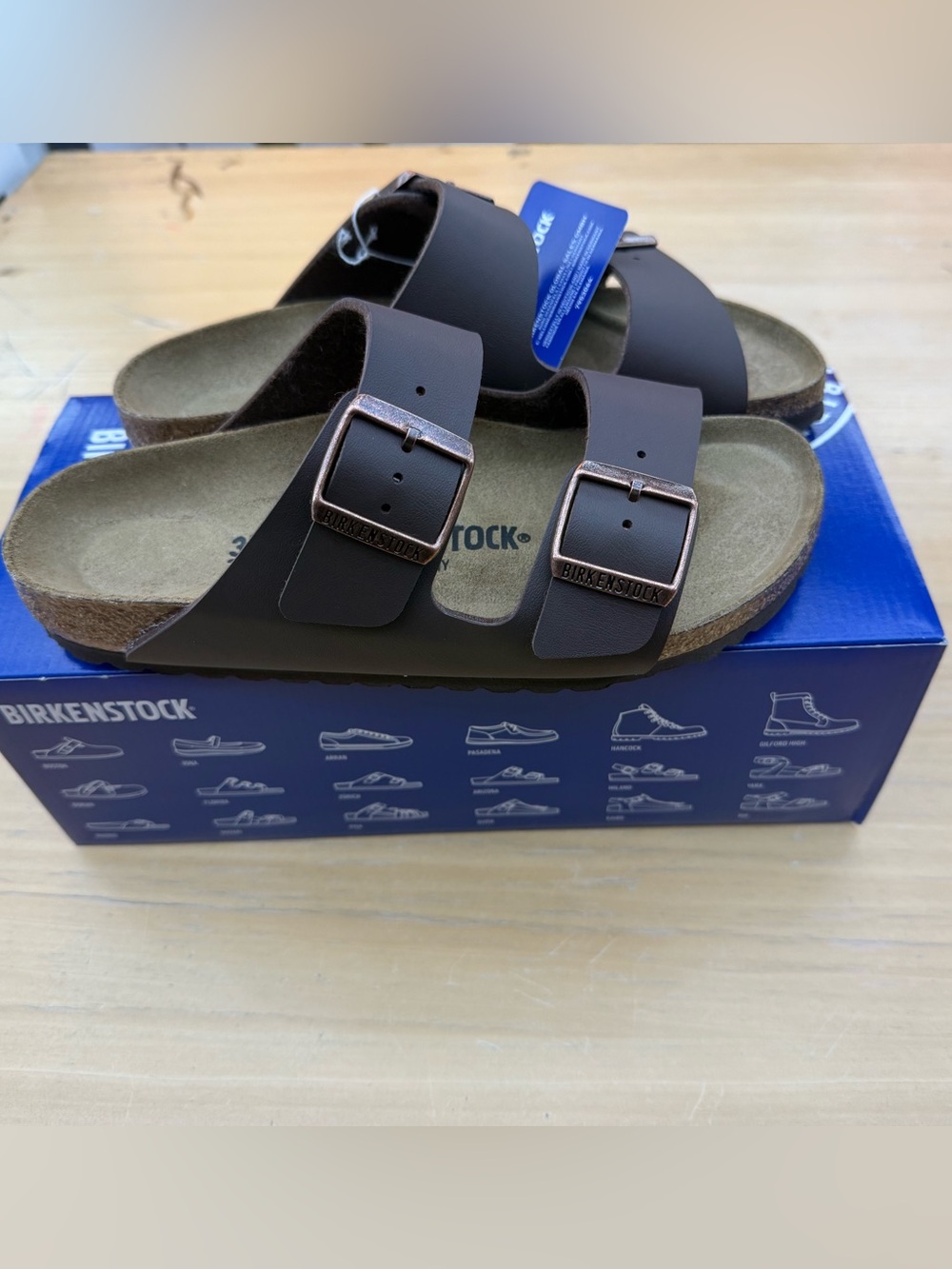 Birkenstock Arizona BS Brown Birko-Flor Sandals Unisex Comfort NEW